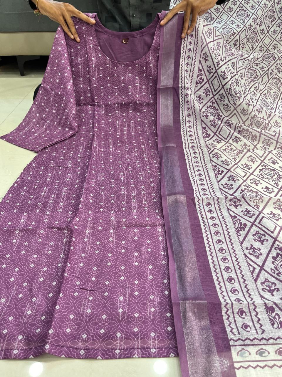 Lilan Cotton Kurta & Dupatta 2-Piece Set | Soft & Breathable