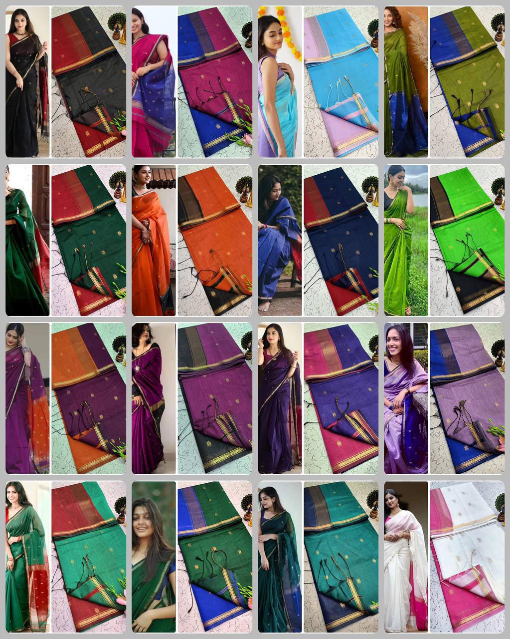 Lilan Slub Soft Cotton Saree with Rich Weaving Blouse