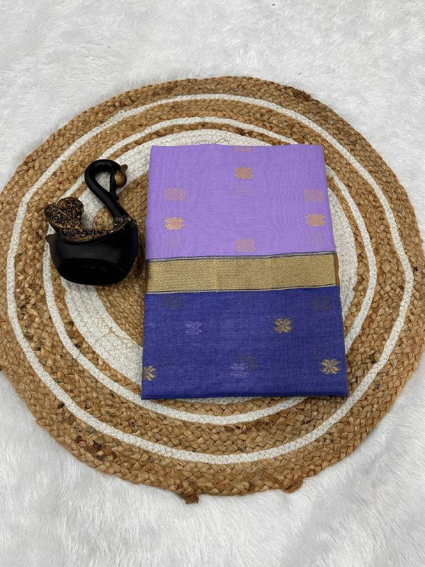 Lilan Slub Soft Cotton Saree with Rich Weaving Blouse