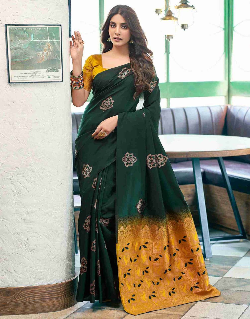 Organic Banarasi Wedding Saree – Lightweight & Breathable