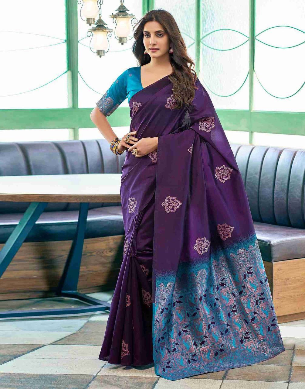 Organic Banarasi Wedding Saree – Lightweight & Breathable
