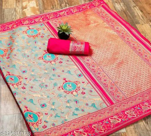 Organic Banarasi Wedding Saree – Lightweight & Breathable