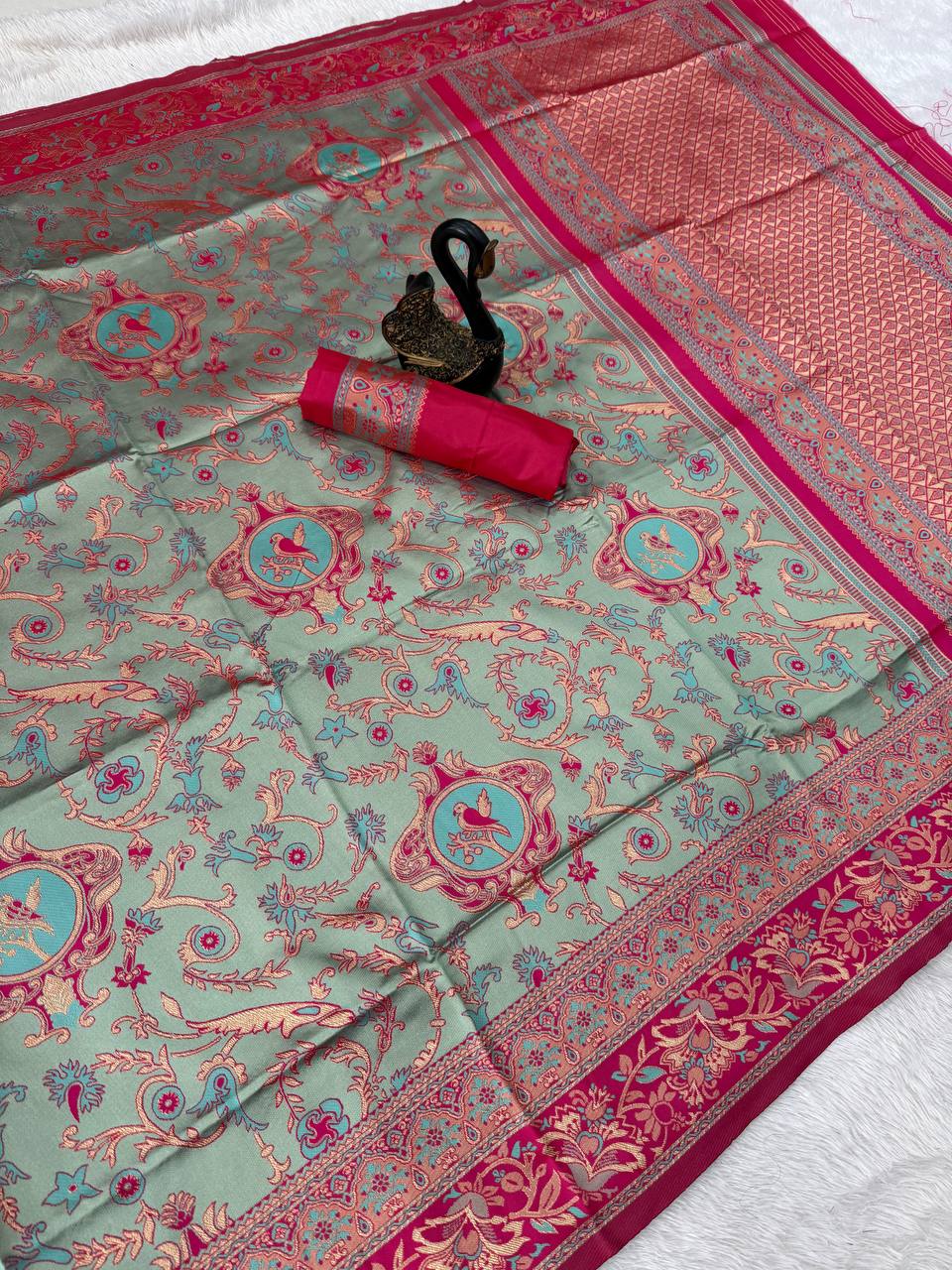 Organic Banarasi Wedding Saree – Lightweight & Breathable