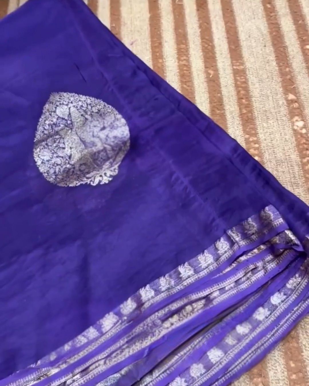 Dark Purple Silk Saree