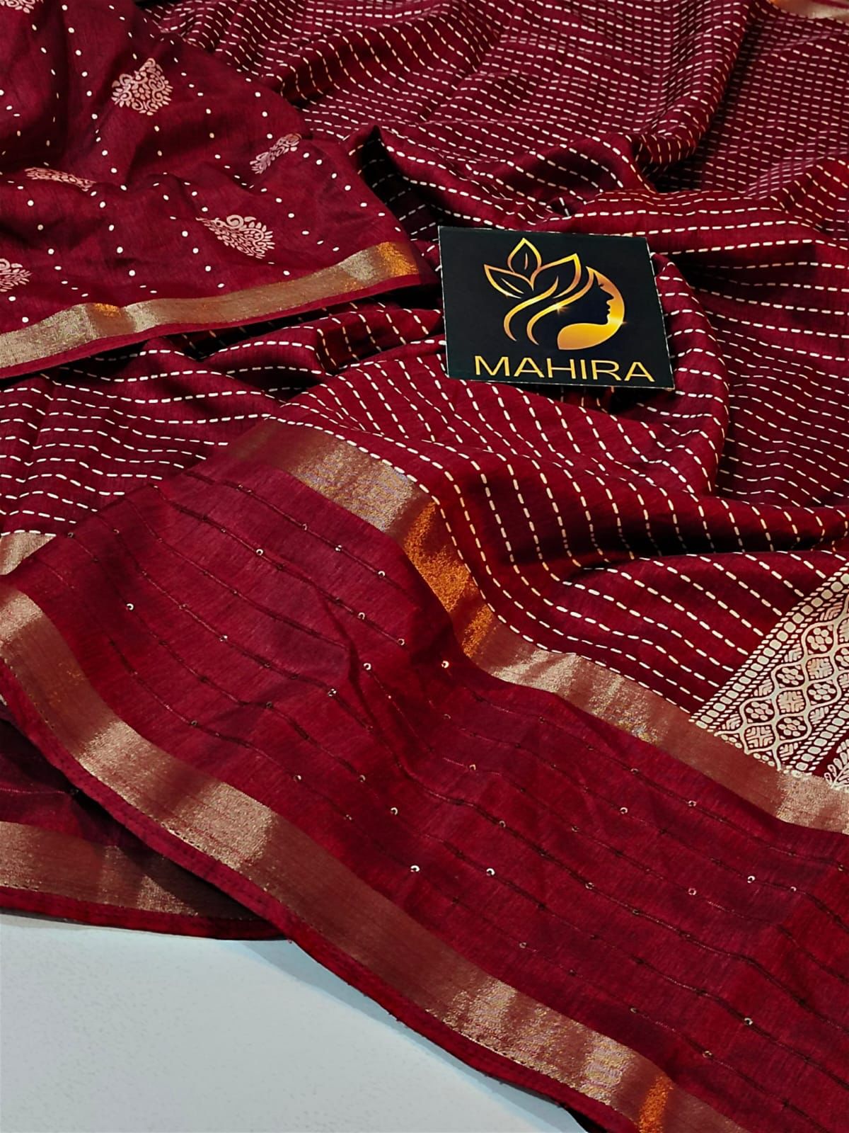 Pure Dola Silk Saree with HD Kalamkari & Warli Print