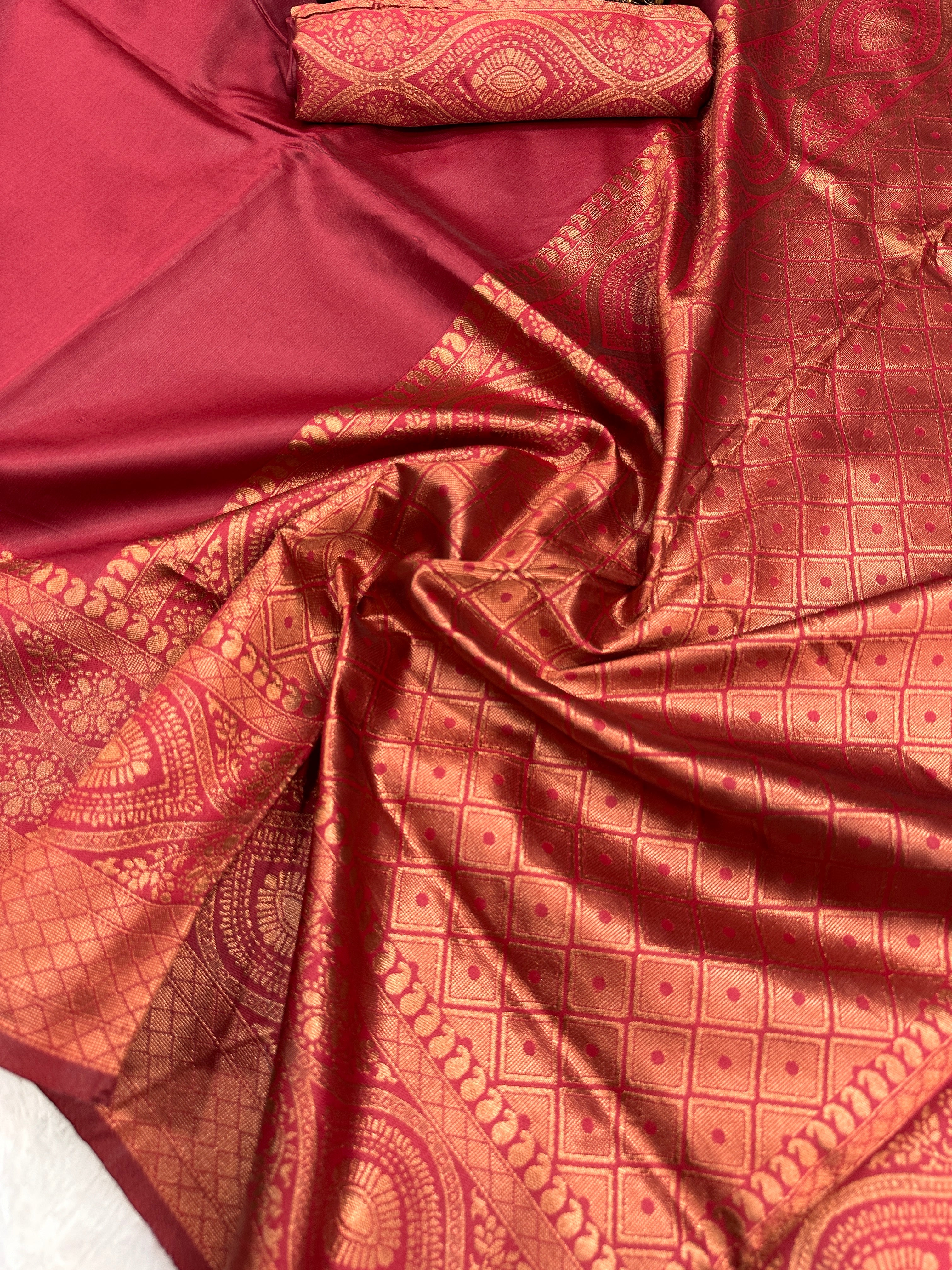 Soft Comfort Organic Banarasi Lichi Silk Wedding Saree