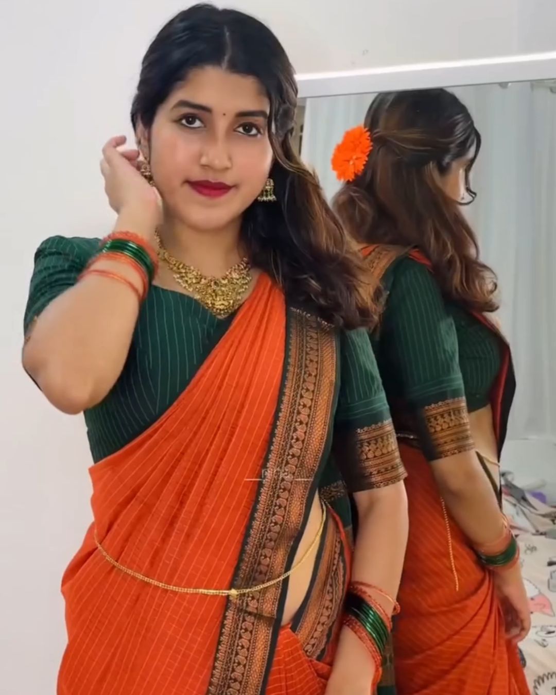 Kesar-Green Silk Saree