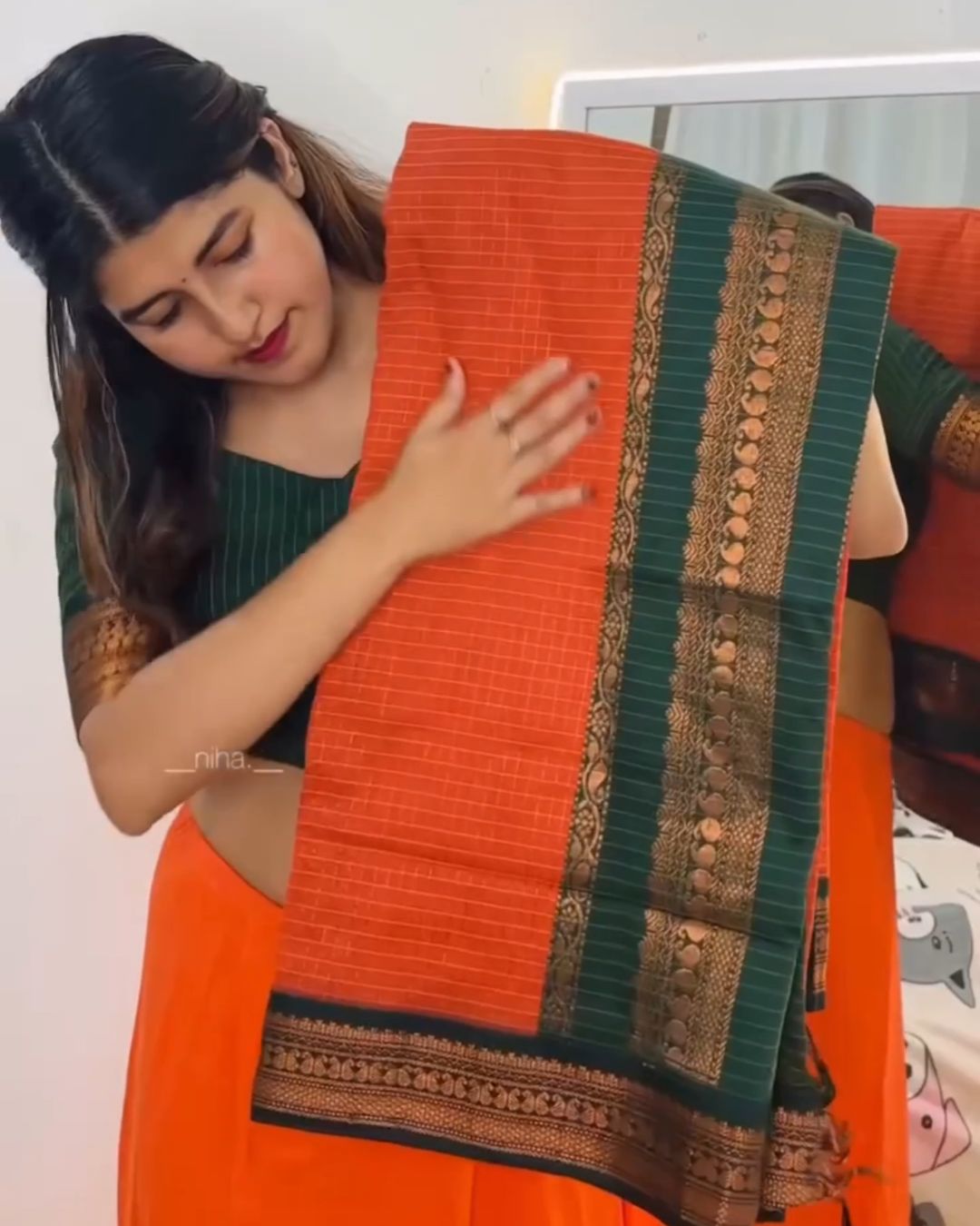Kesar-Green Silk Saree