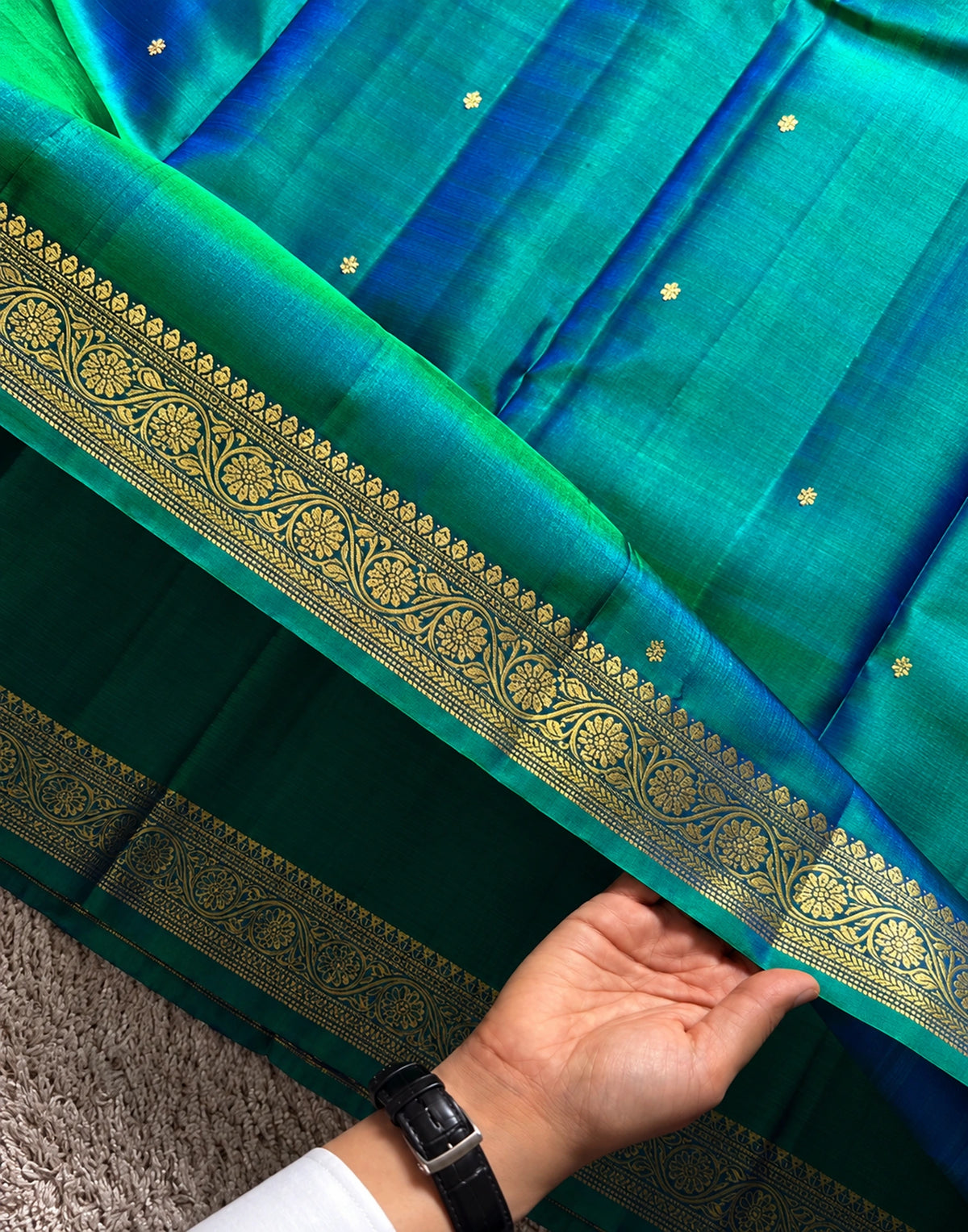 Maragatha Kanjivaram Silk Saree