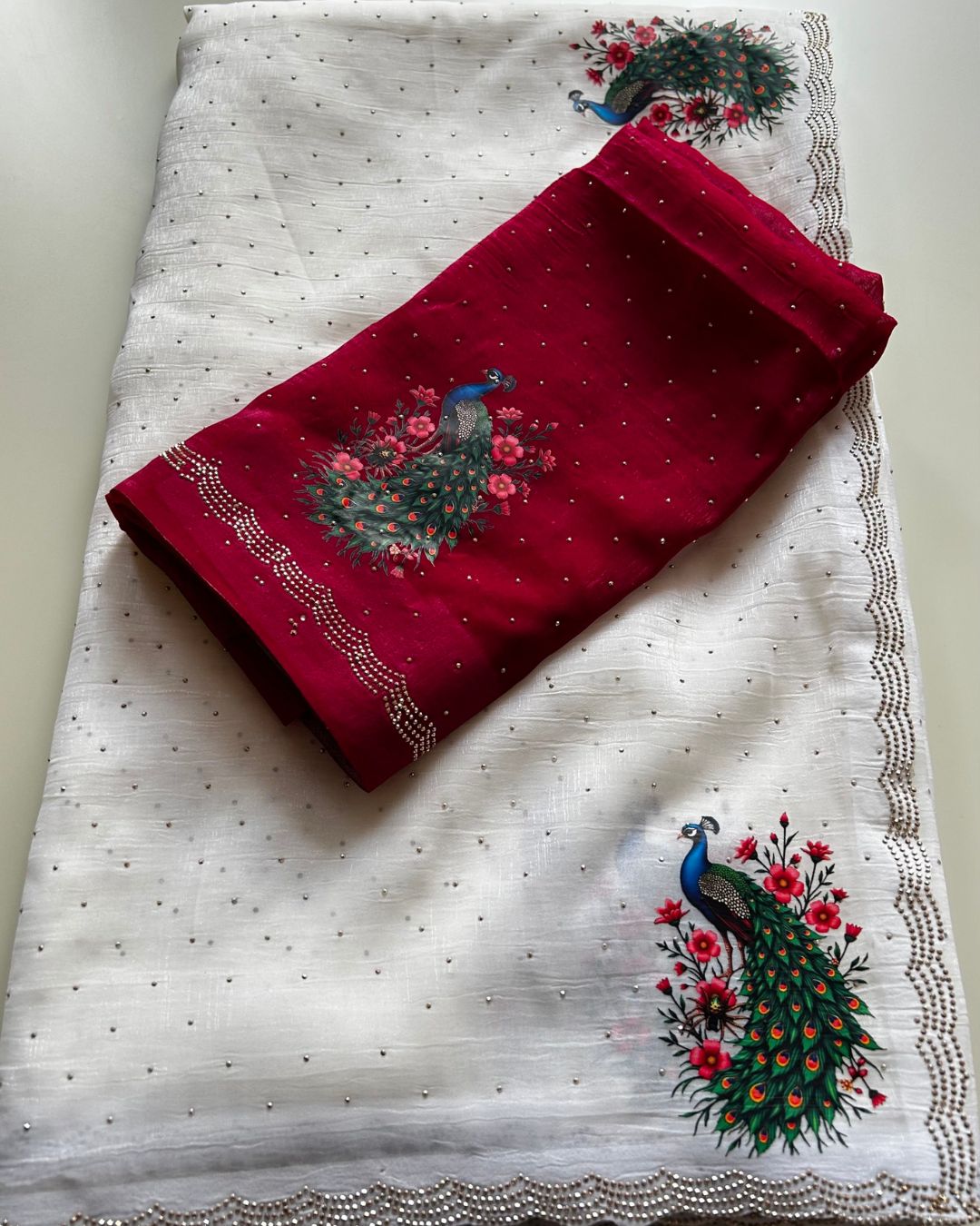 Morni Chiffon Silk Saree