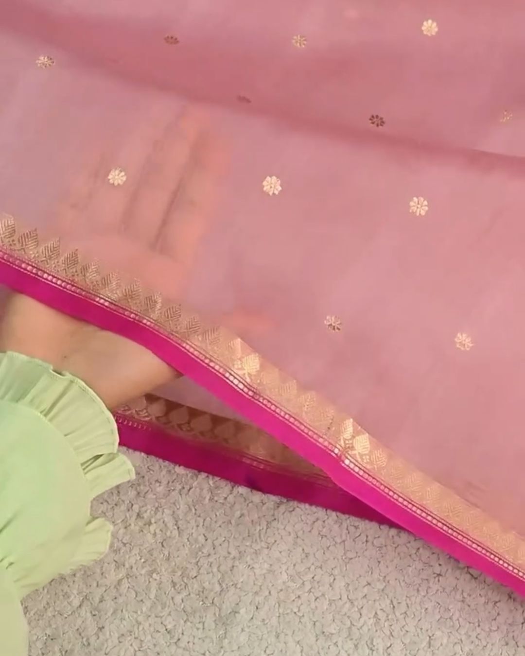 Pink Banarasi Silk Saree