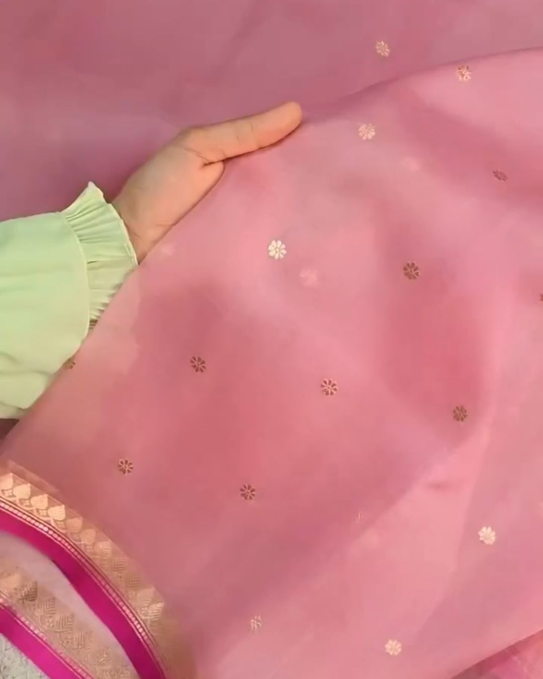 Pink Banarasi Silk Saree