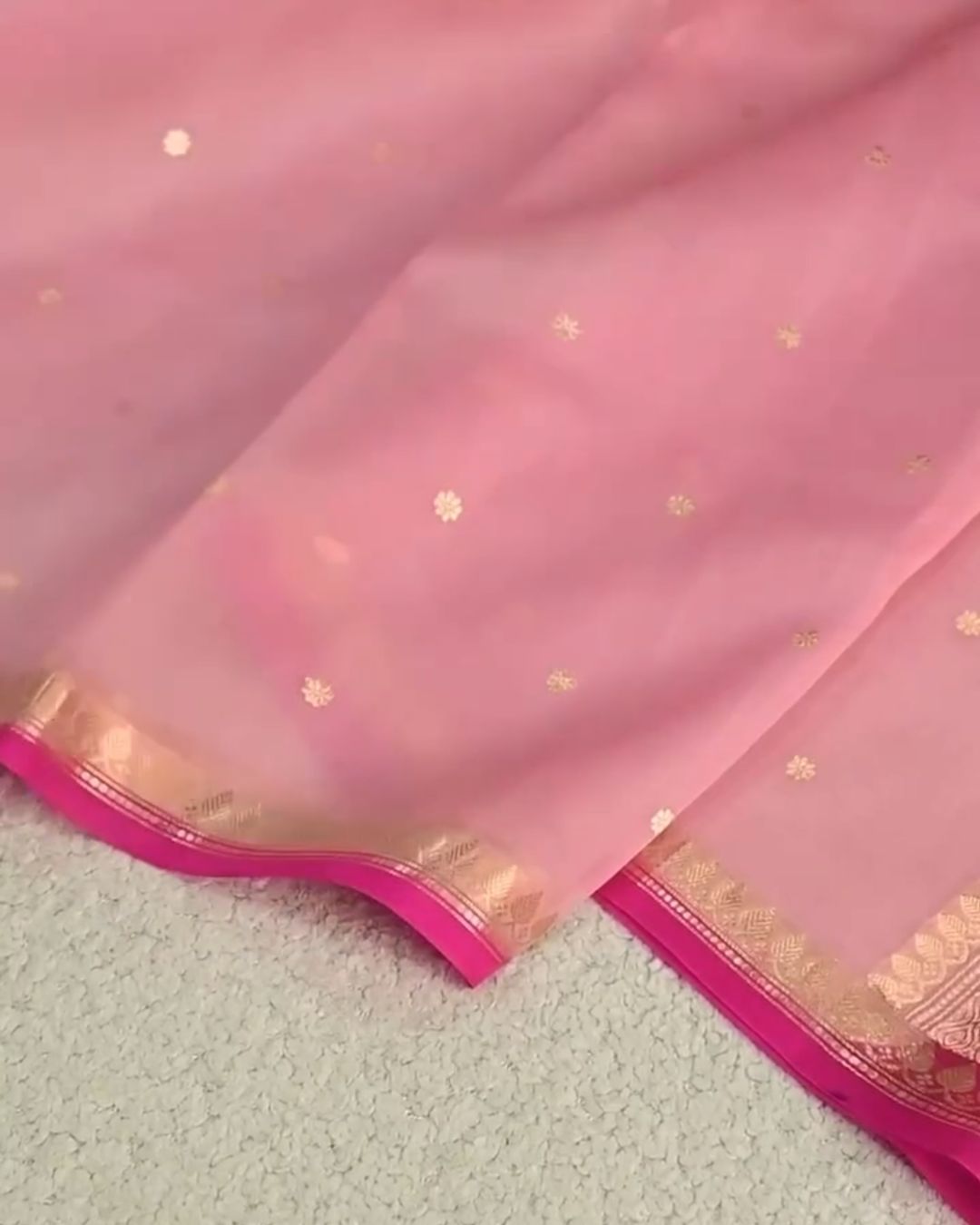Pink Banarasi Silk Saree