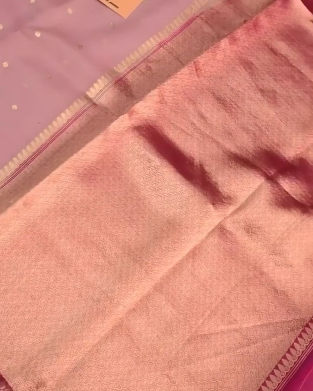 Pink Banarasi Silk Saree