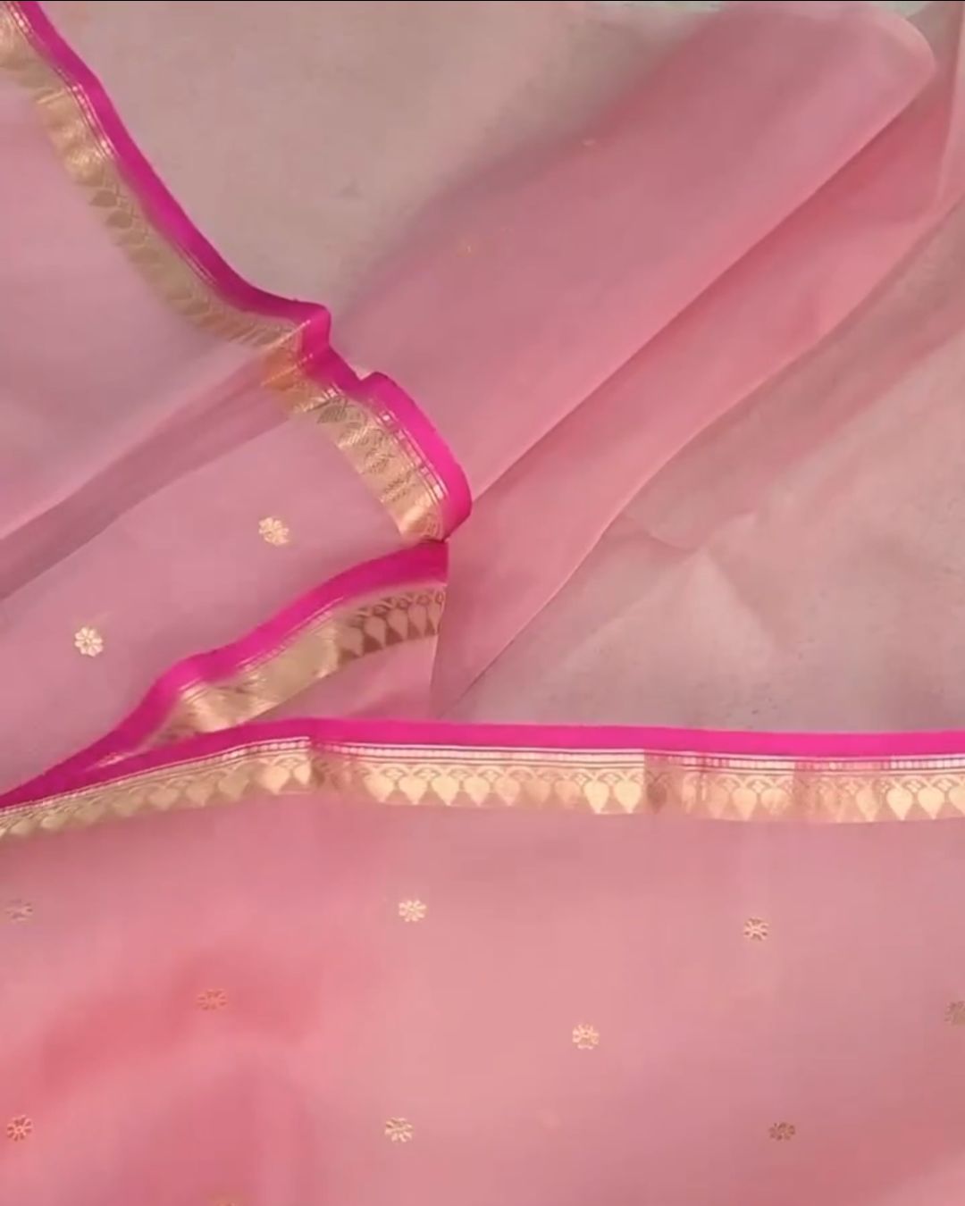 Pink Banarasi Silk Saree