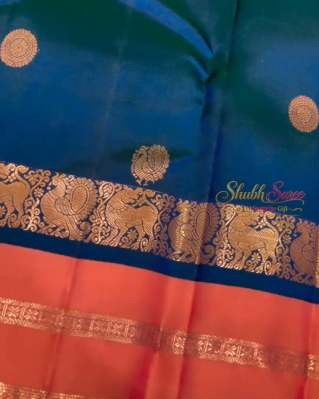 Pink Peacock Kanjivaram Silk Saree