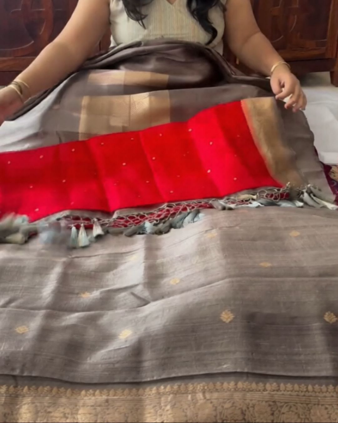 Soma Raw Silk Jari Suit Set