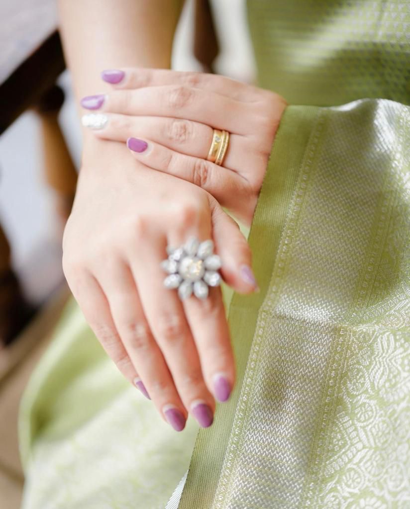 Elegant Olive Green Silk Saree with Subtle Shine