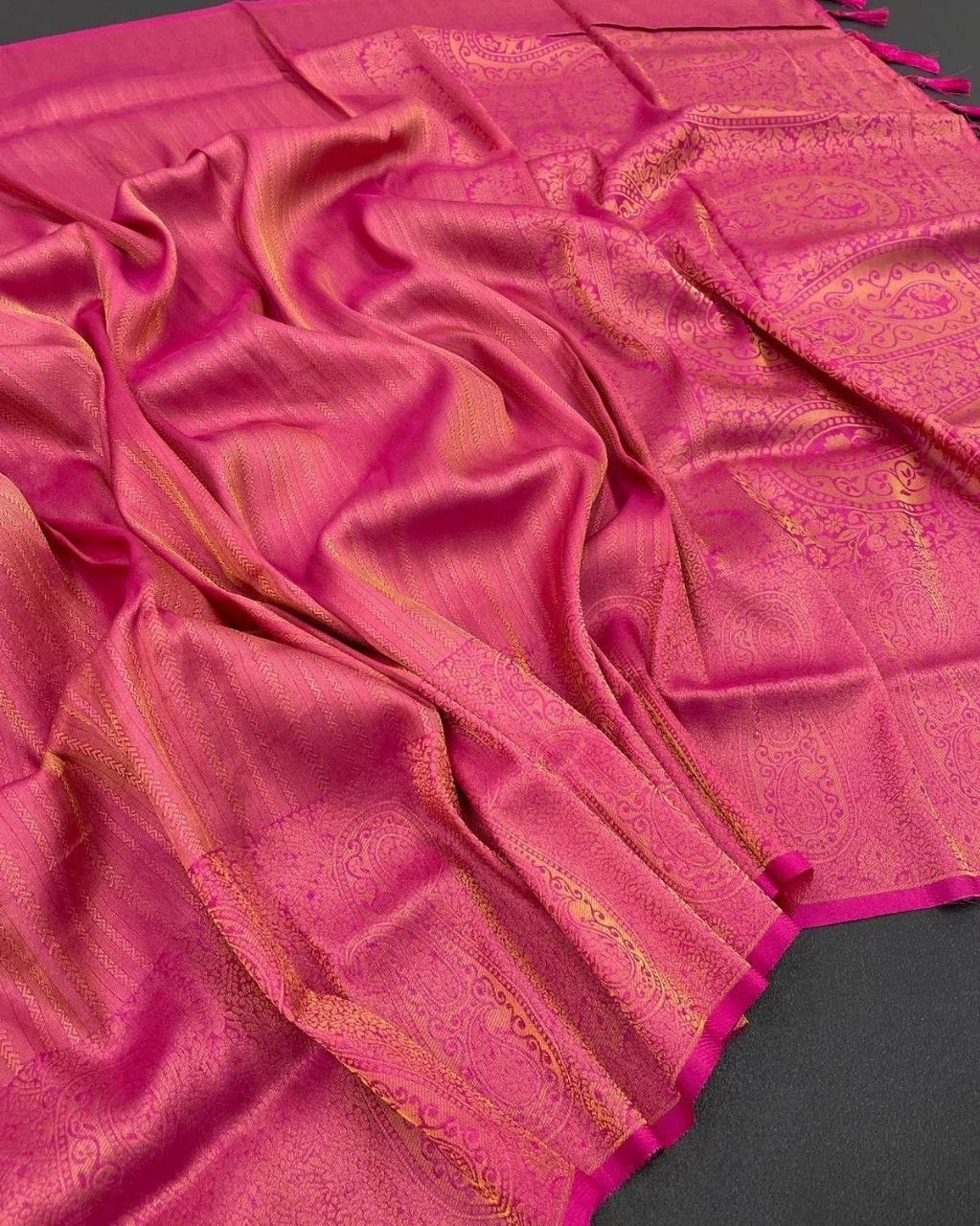 Kubera Pattu Silk Saree with Rich Brocade Pallu