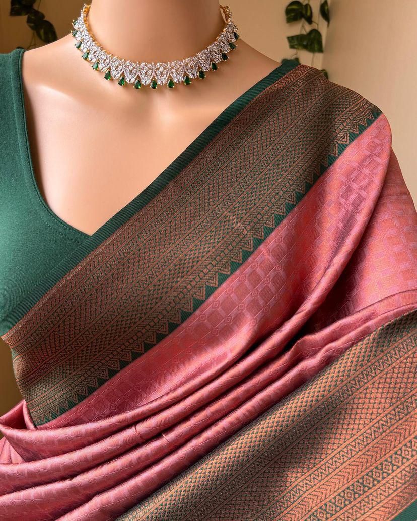 Premium Organic Banarasi Lichi Silk Wedding Saree