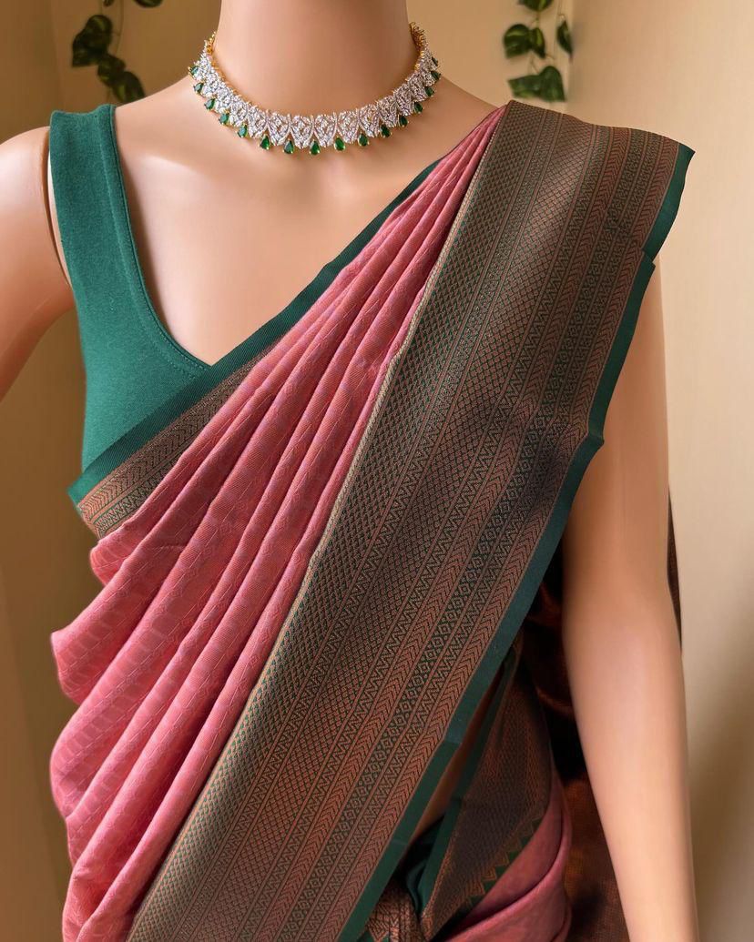 Premium Organic Banarasi Lichi Silk Wedding Saree