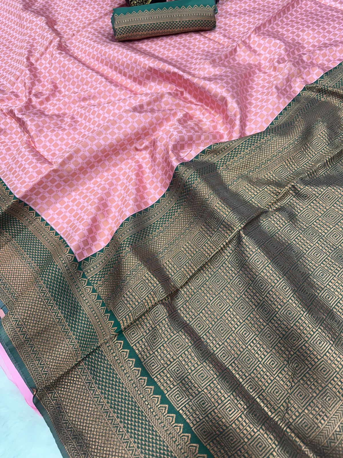 Premium Organic Banarasi Lichi Silk Wedding Saree