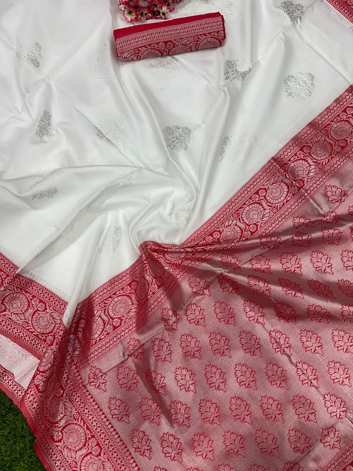 Soft Comfort Organic Banarasi Lichi Silk Wedding Saree