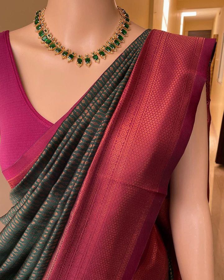 Rich Comfort Organic Banarasi Lichi Silk Wedding Saree