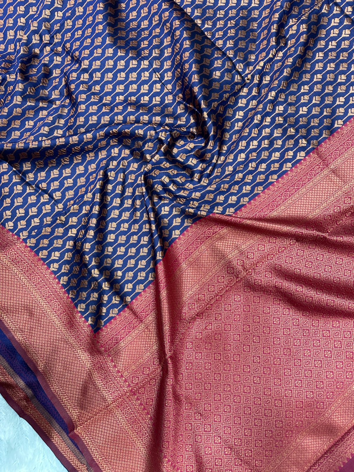 Rich Comfort Organic Banarasi Lichi Silk Wedding Saree