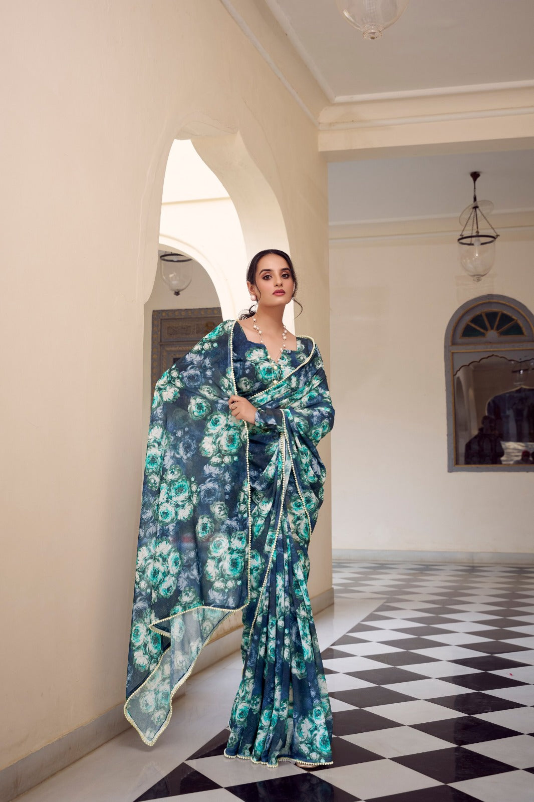 Marble Print with a Pearl-Perfect