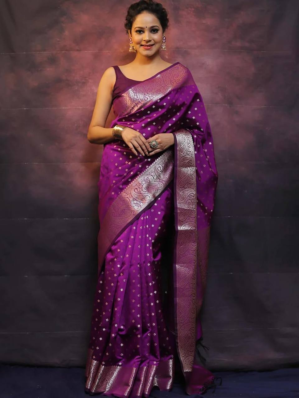 Premium Organic Banarasi Lichi Silk Wedding Saree