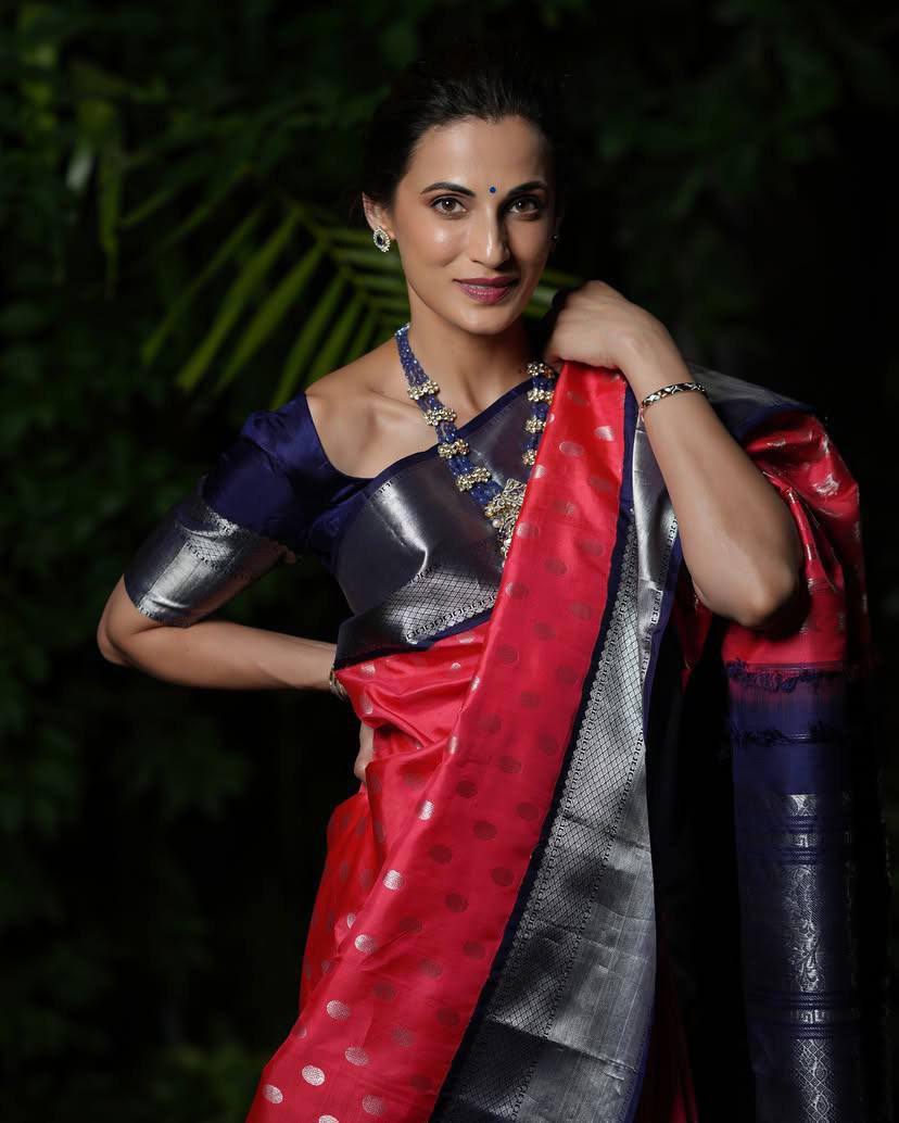 Comfort Fit Organic Banarasi Lichi Silk Wedding Saree