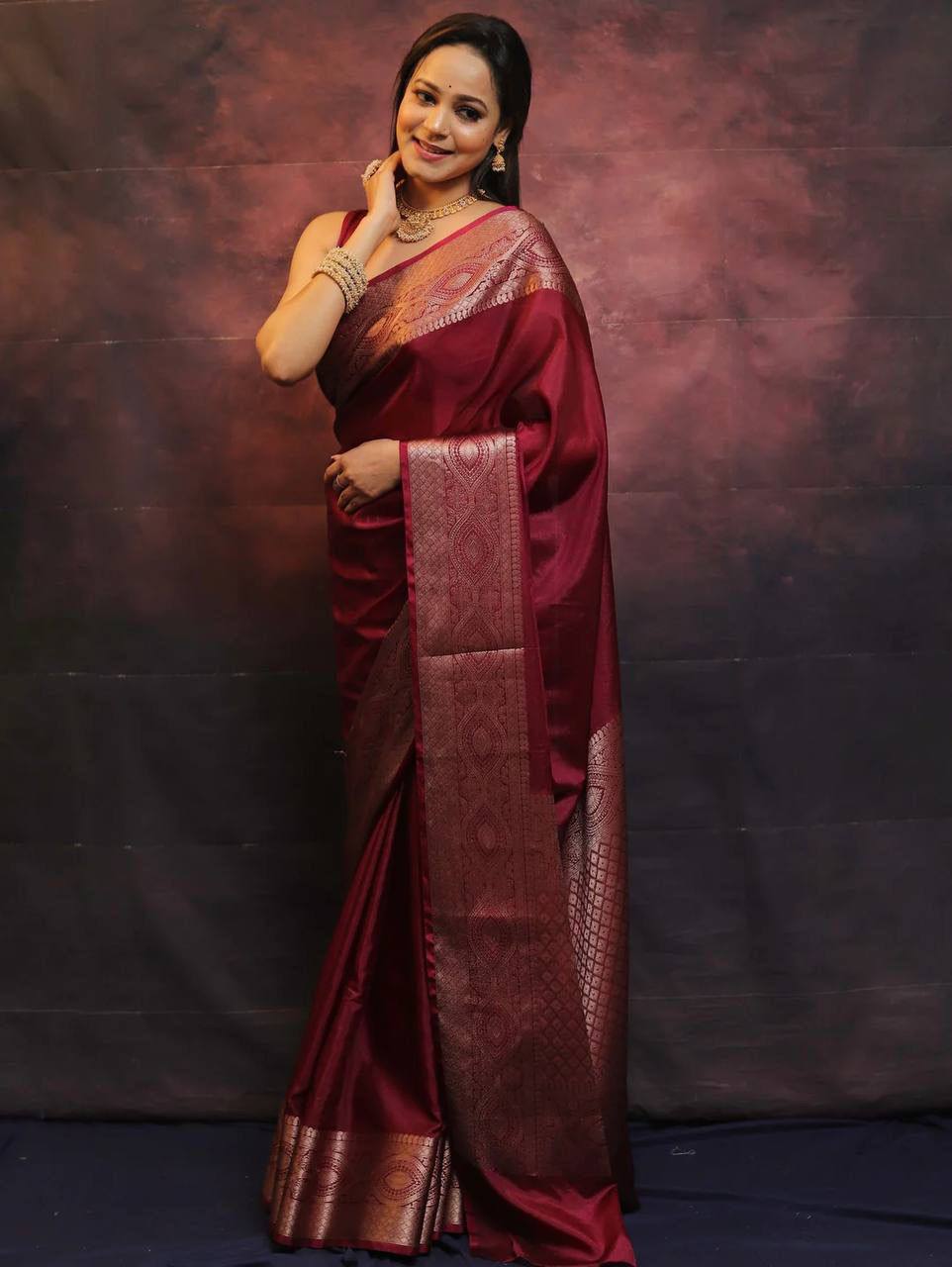 Soft Comfort Organic Banarasi Lichi Silk Wedding Saree