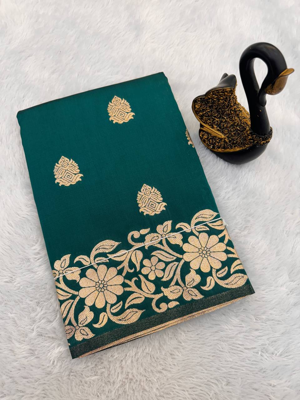 Pure Banarasi Silk Saree with Golden Zari Weaving