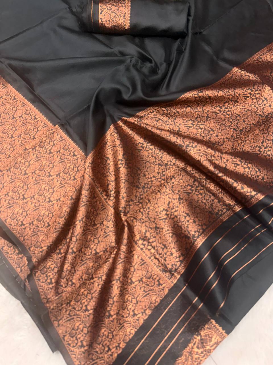 Ultra Lightweight Organic Banarasi Lichi Silk Wedding Saree