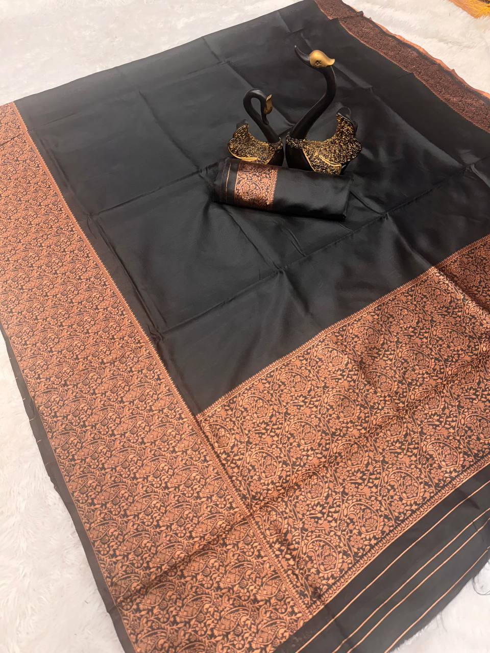 Ultra Lightweight Organic Banarasi Lichi Silk Wedding Saree