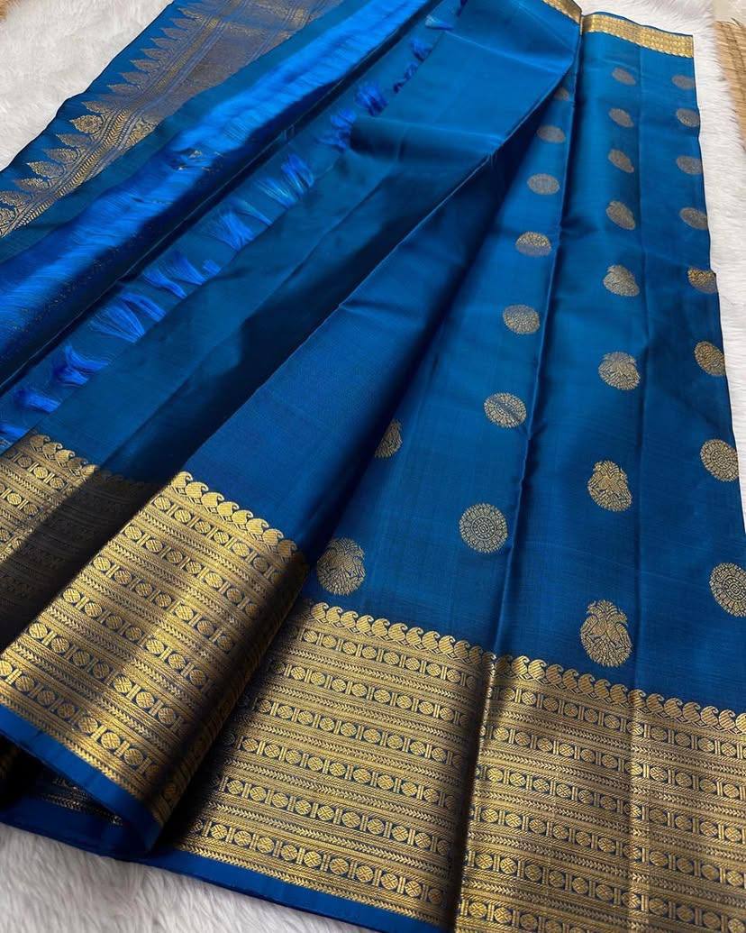 Lightweight Organic Banarasi Lichi Silk Wedding Saree