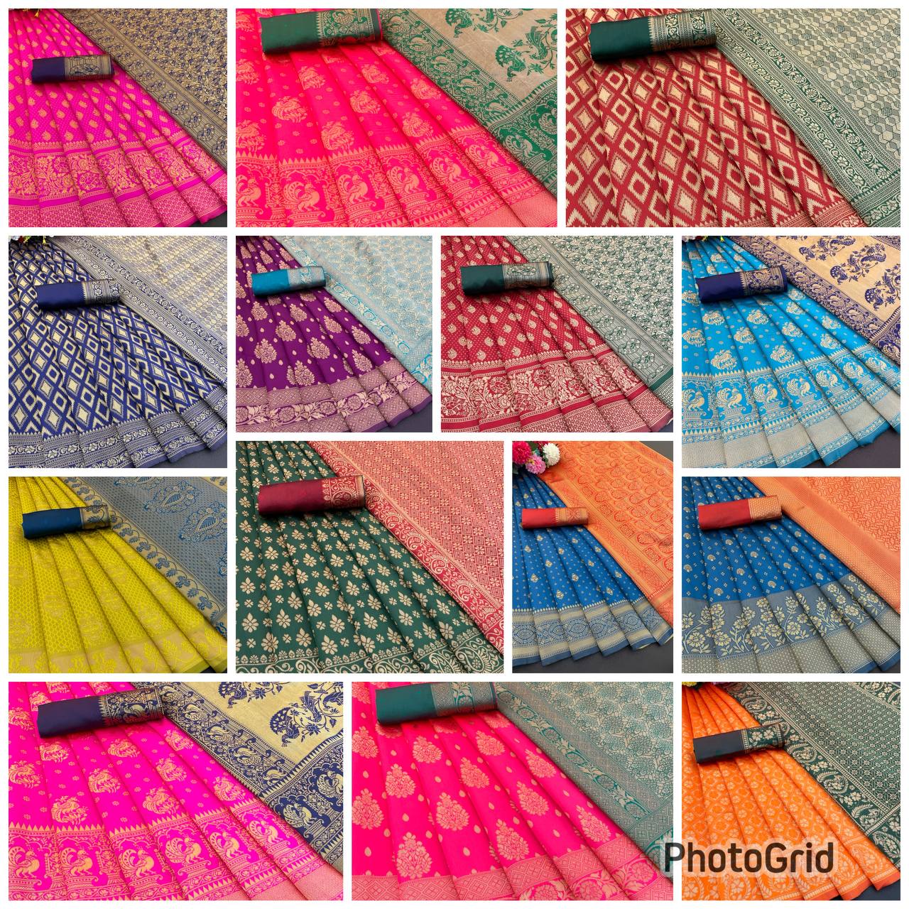 Elegant Organic Banarasi Lichi Silk Wedding Saree