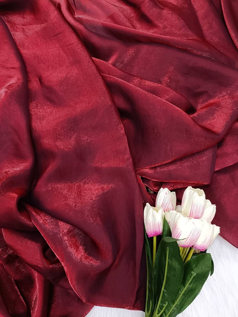 Plain Space Silk Saree with Running Blouse