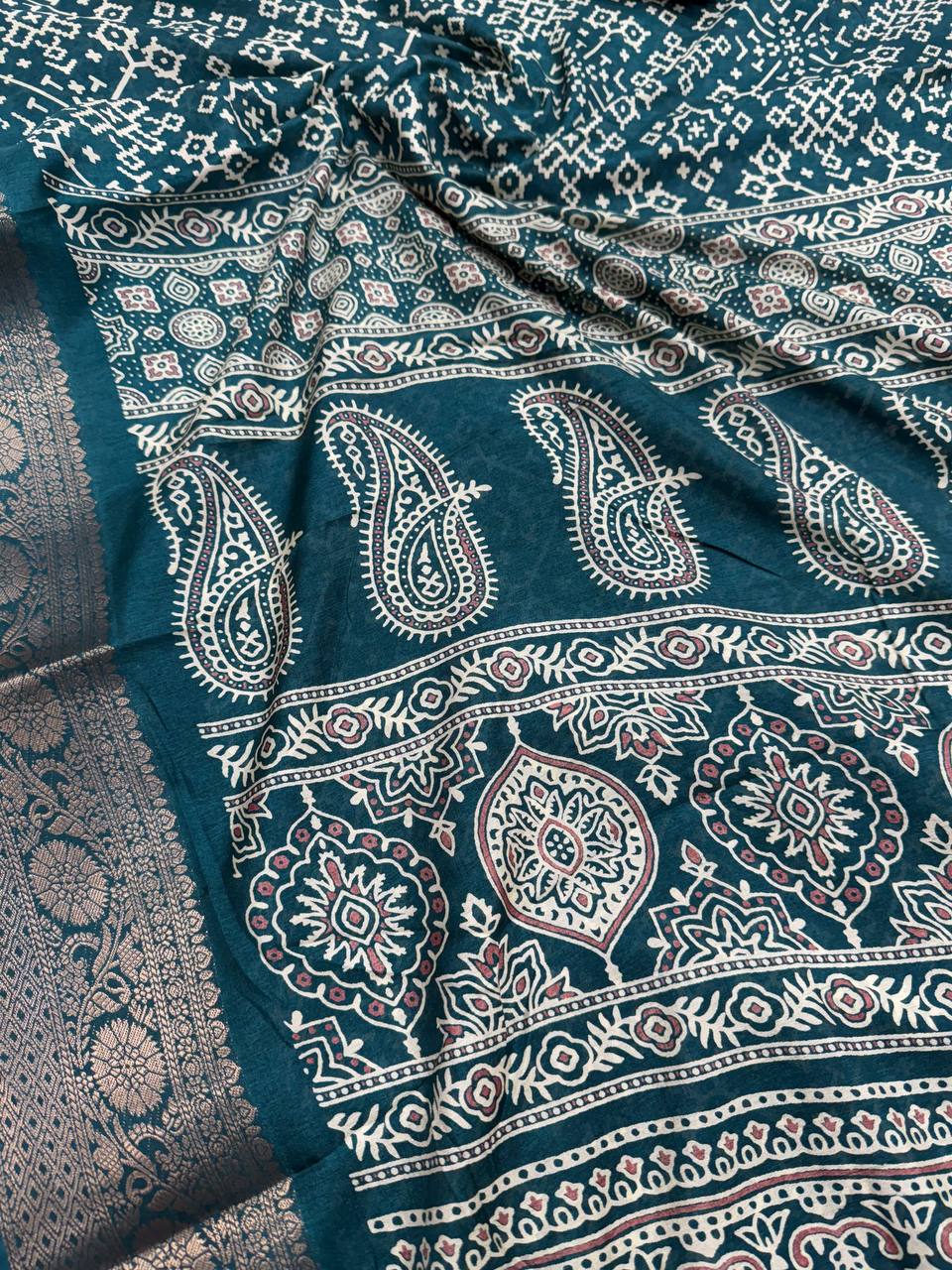 Soft Dola Silk Saree with Jacquard Border & HD Print