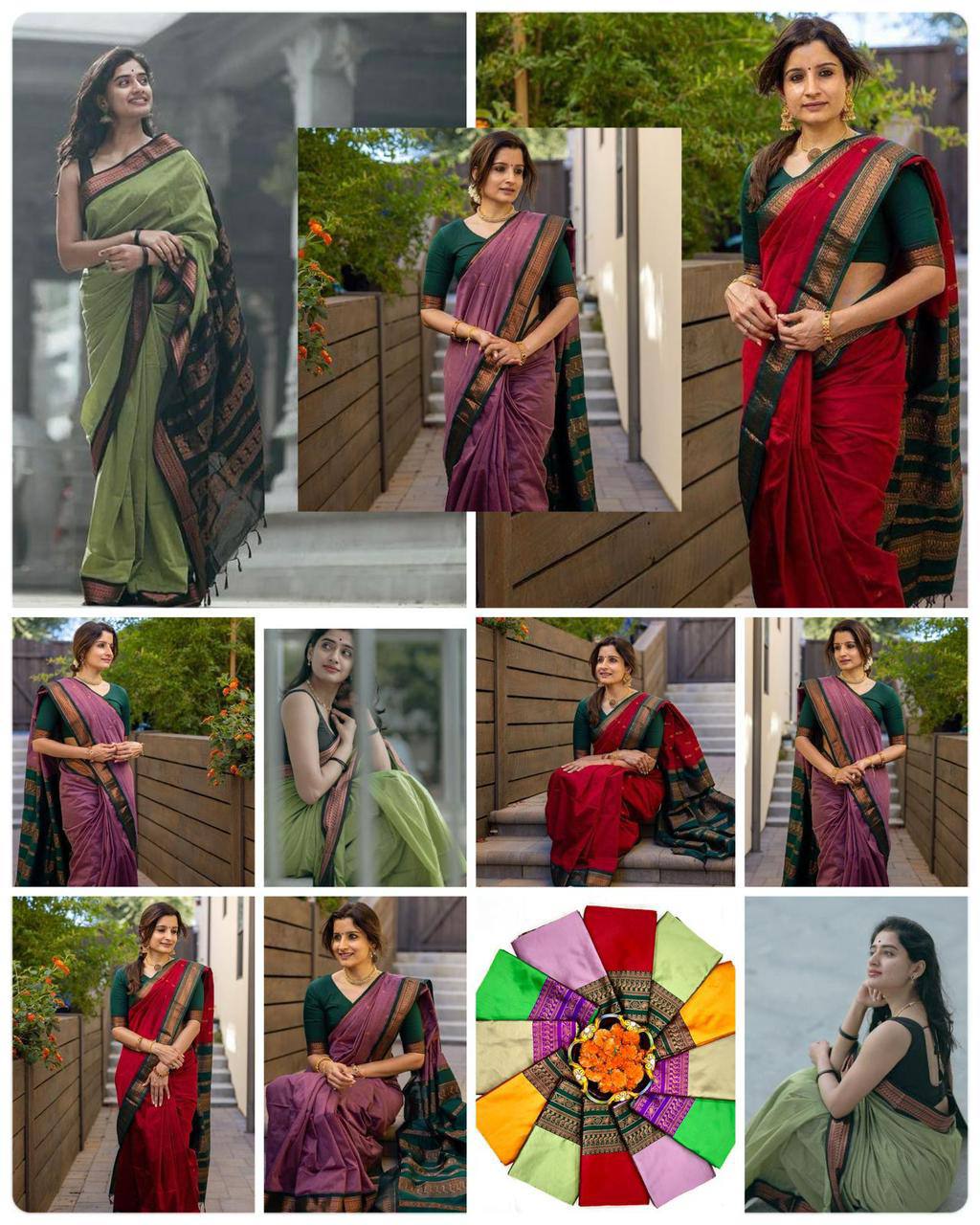 Heavy Drape Organic Banarasi Lichi Silk Wedding Saree