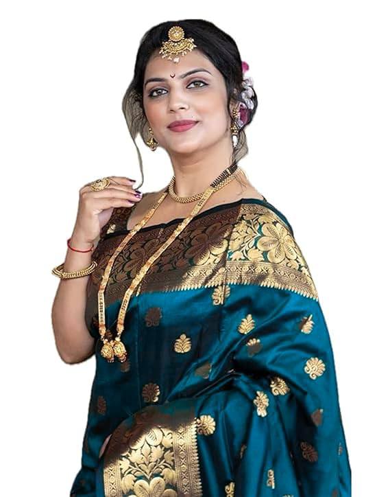 Premium Comfort Organic Banarasi Lichi Silk Wedding Saree