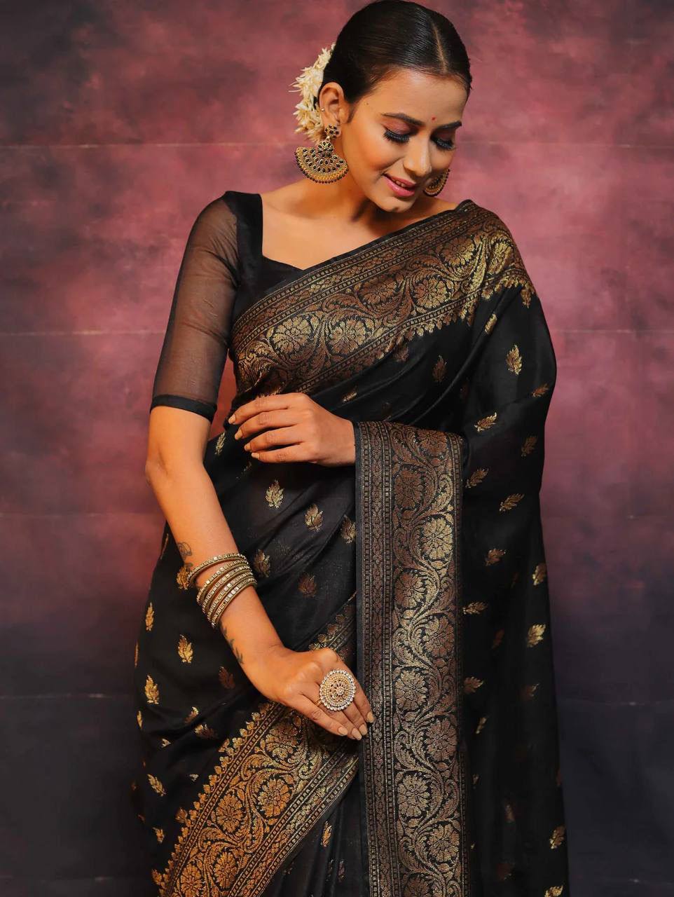 Soft Comfort Organic Banarasi Lichi Silk Wedding Saree