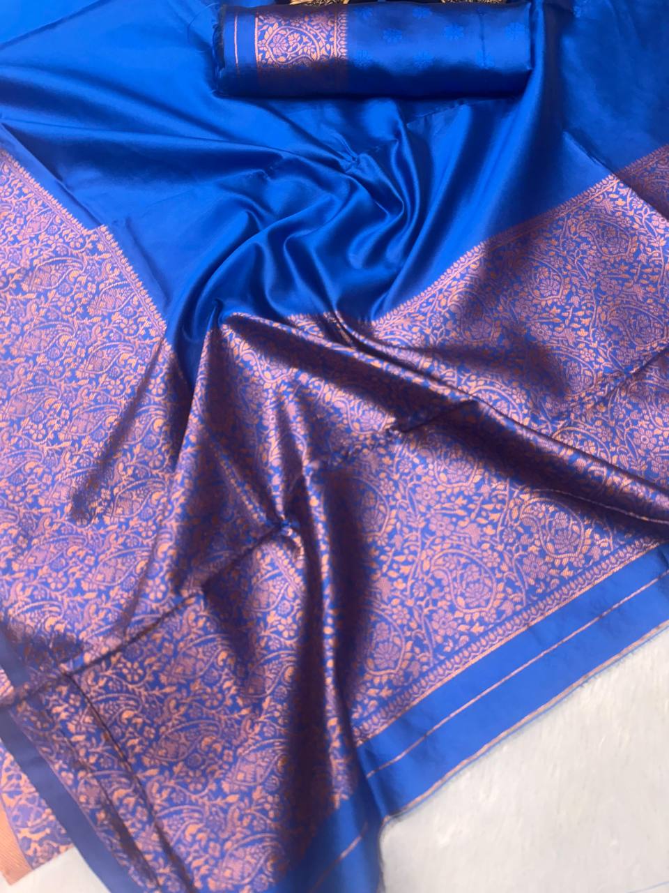 Ultra Lightweight Organic Banarasi Lichi Silk Wedding Saree