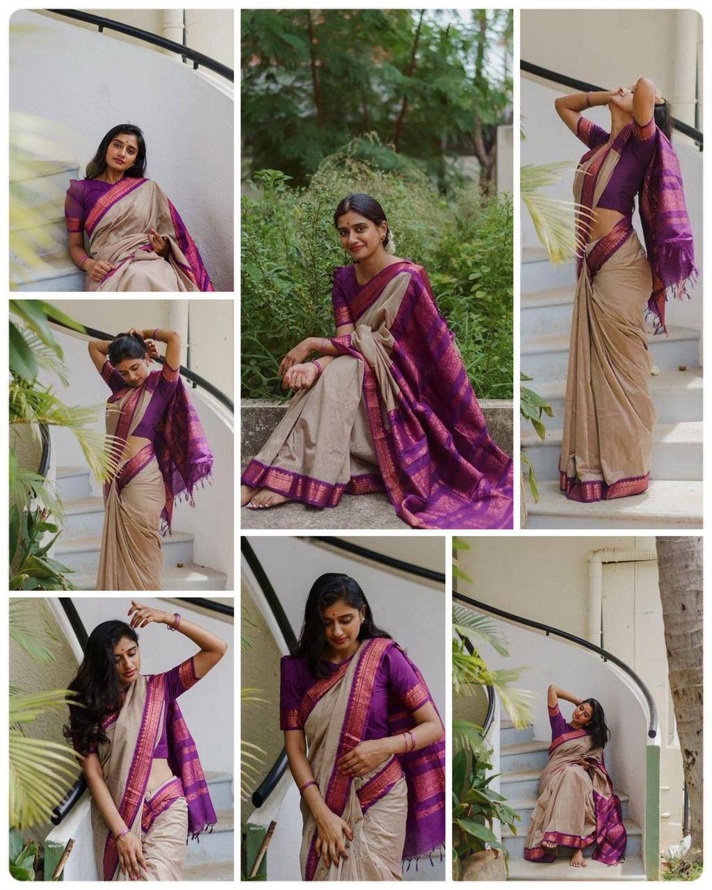 Heavy Drape Organic Banarasi Lichi Silk Wedding Saree