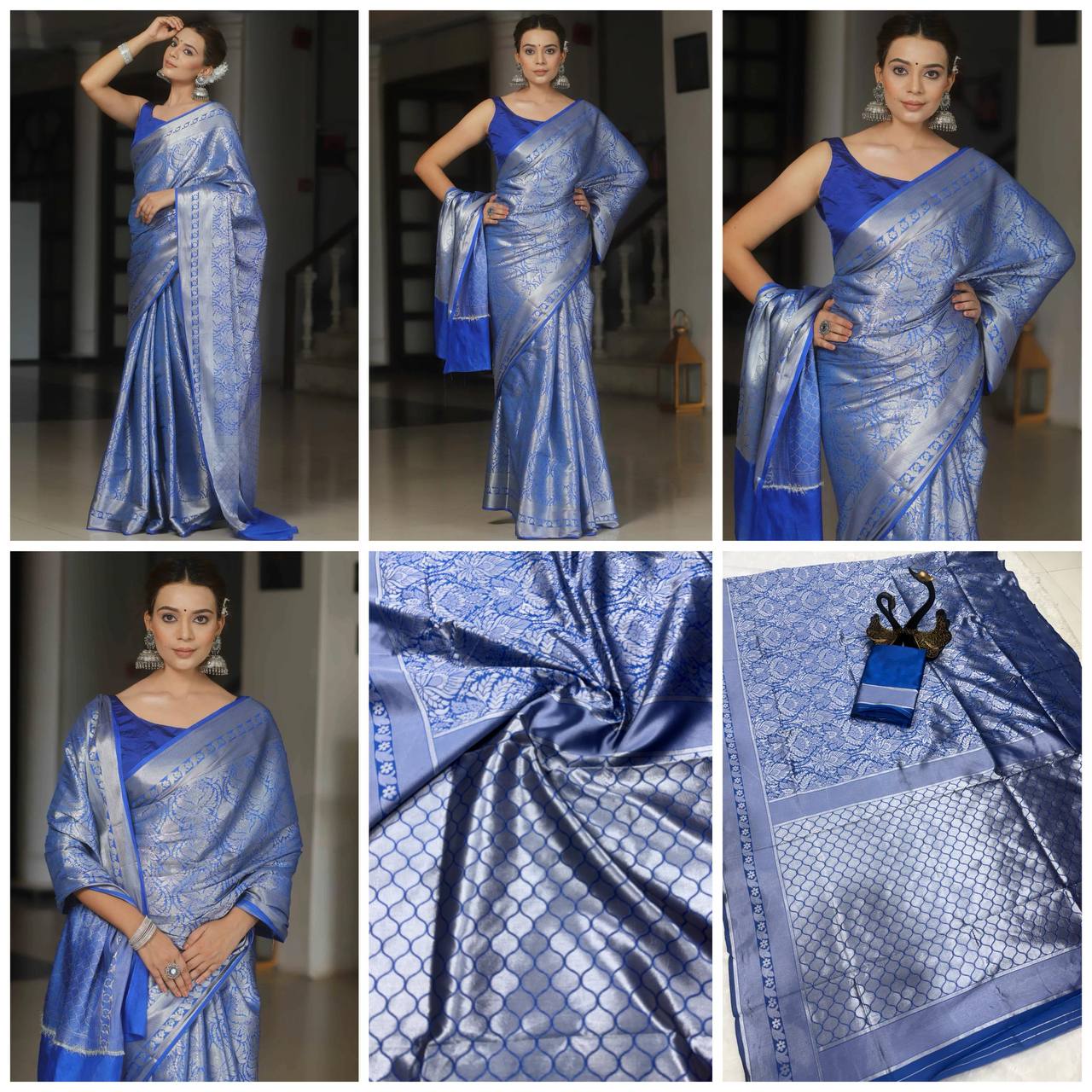 Premium Organic Banarasi Lichi Silk Wedding Saree
