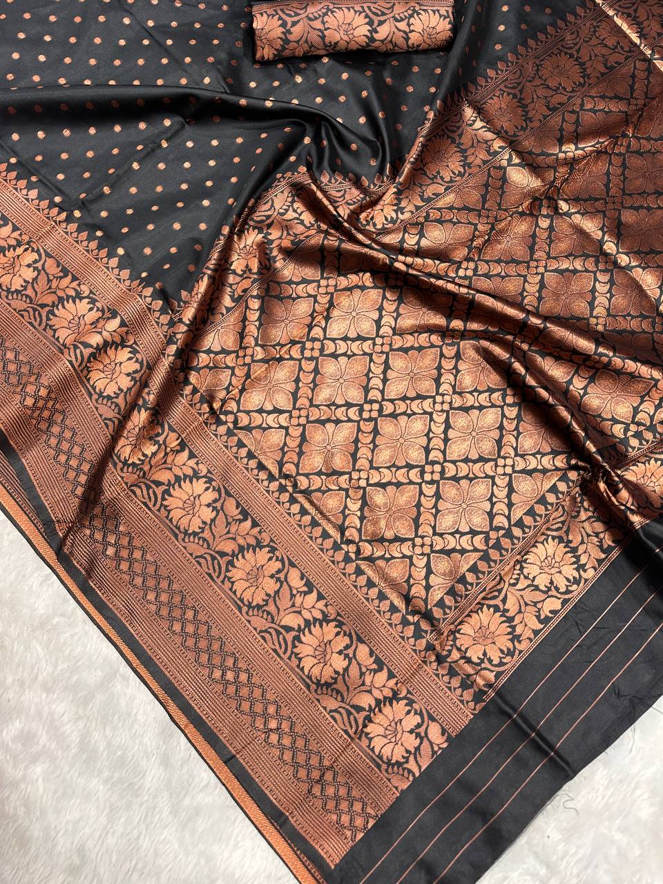 Soft Touch Organic Banarasi Lichi Silk Wedding Saree