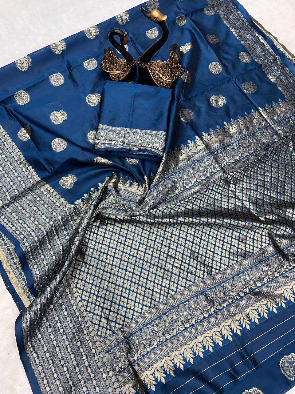 Lightweight Organic Banarasi Lichi Silk Wedding Saree