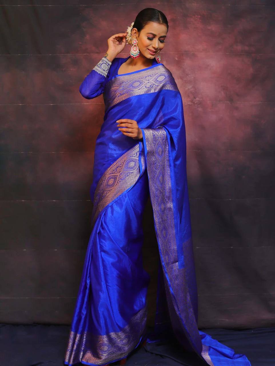 Soft Comfort Organic Banarasi Lichi Silk Wedding Saree