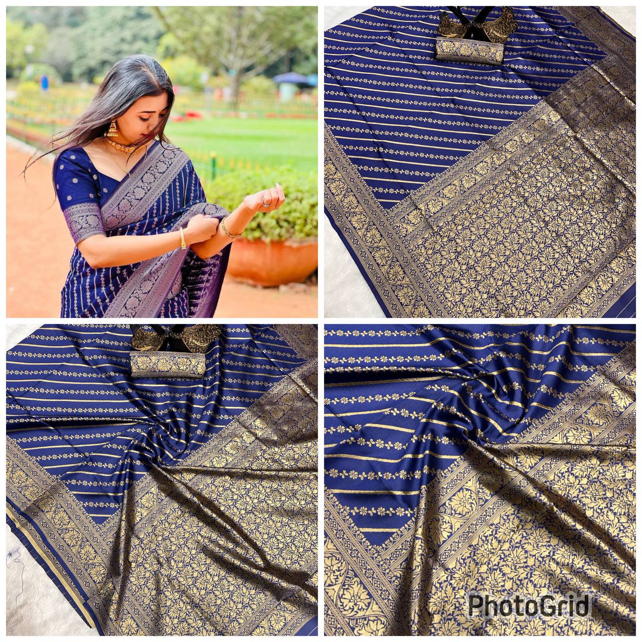 Rich Comfort Organic Banarasi Lichi Silk Wedding Saree